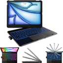 typecase Touch Keyboard Case for iPad Air 11-inch(M4/M3/M2, 2026/2025/2024) & iPad Pro 11(4th/3rd/2nd/1st Gen),Multi-Touch Trackpad,11-Color Backlight,360Rotatable for iPad Air 5/4th Gen, Black