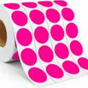 1 Inch Round Sticker Dot Stickers, with 4000 Fluorescent Green Dots, 4 Rolls-4000PCS