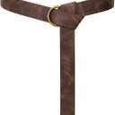 SUOSDEY Medieval Leather Belt Renaissance Pirate Viking Halloween Accessory Belt Women Men (Coffee)