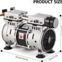 Pond & Lake Aeration System,Pond Aerator Pump,550W Power 5.2CFM for Up to 3 Acre with Timer,3/4 HP Compressor (NO Diffusers, 1)