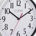 La Crosse 404-3025W 10-inch Basics Quartz Analog Wall Clock - White