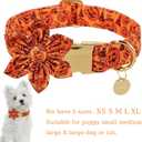 XL Halloween Puppy Collar with Cotton Flowers, Durable Metal Buckle, 16-26in