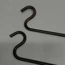 Ashman Deck Hook 32-Inch (2 Pack), Double Forged Solid Metal Single Piece Rod, Ideal for Bird Feeders, Plant Hangers, Coconut Shell Hanging Baskets, and Lanterns.