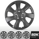 BDK KT-1021-16-MBK: Hub Cap/Matte Black 16", 4pcs
