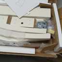 ChooChoo Narrow Farmhouse Console Table, Chic Accent Sofa Table, Entryway Table, Soft White (11.8"D x 39.3"W x 31.4"H)