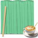 1000 Pack 5.5 Inch Natural Wood Coffee Stir Sticks Individually Wrapped - Wooden Disposable Coffee Stirrers also for Tea, Cocktails & Beverages - Eco-Friendly Stirring Sticks