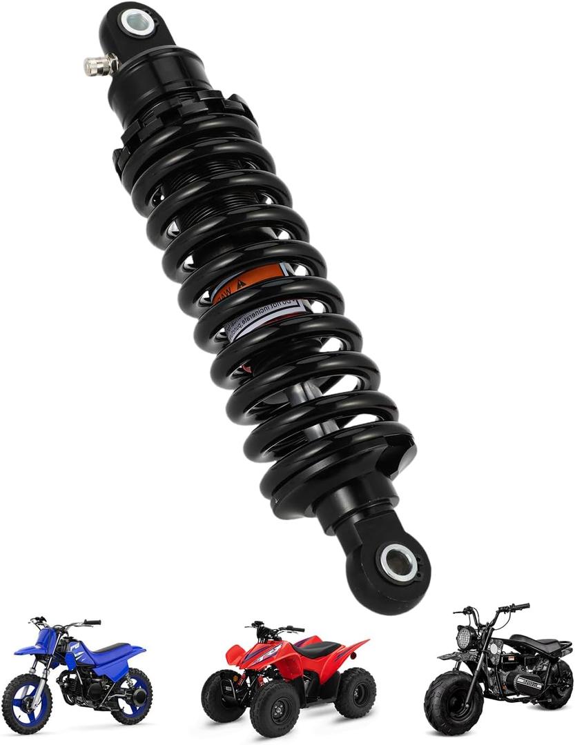 11.02'' 280mm Motorcycle Rear Shock Absorber Universal for Dirt Pit Bike Off Road Mini Bike Scooter, Knight Black (1 Pcs Built-in Airbag)