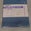 POPRUN 2026 Weekly & Monthly Planner Calendar, 6.75" x 8.75" Medium, Horizontal Layout with Lined Sections, Jan. 2026 - Dec. 2026, Leather Hardcover, 100GSM Paper, Inner Pocket - Aquamarine