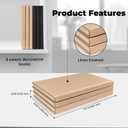 Decorative Book Set | Large Linen Covered Book Set | Set of 3 Real Fabric Hardcover Book for Decor | Fashion Designer Books | Home Decor Coffee Table Set | Shelves Decor | Large Journal (Gold)