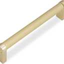 10 Pack 5Inch Kitchen Cabinet Handles Brushed Gold Knurled Cabinet Pulls Gold Drawer Pulls Kitchen Hardware (5'' Hole Center(128mm))