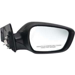 Passenger Side Power Door Mirror Assembly Compatible with Elan-tra GT 2013-2017 Heated & Manual Folding Black Outside Rear View Mirror 87620A5060 HY1321241 Gloss Black (5 Pins) (Right)