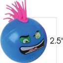 ArtCreativity Flashing Mohawk Balls, Set of 4, Light Up Bouncy Balls for Kids with Faux Hair, LED Bouncing Balls in Assorted Colors, Light Up Party Favors, Pinata Stuffers, and Goodie Bag Fillers