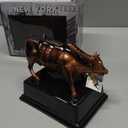 Official Licensed Bronze Wall Street Bull Stock Market NYC Figurine Statue with Base (Large 6.5")