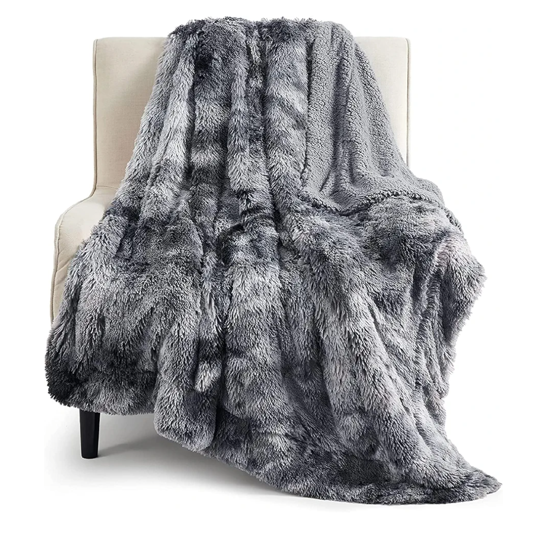 Bedsure GentleSoft Fluffy Fuzzy Faux Fur Throw Blanket for Couch, Soft Sherpa Fleece Cozy Gifts for Women, Plush Bed Blanket Christmas Room Decor for Men, Thick Warm Minky Teen Gifts Winter Bedding