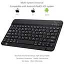 Ultra-Slim Bluetooth Keyboard Portable Mini Wireless Keyboard Rechargeable for Apple iPad iPhone Samsung Tablet Phone Smartphone iPadOS iOS Android (10 inch Black)