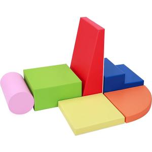 JungleDove 6-Piece Soft PU Leather Climbing Blocks for Toddlers - Baby Foam Play Climbing Toys for Toddlers Indoor