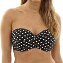 Panache Women's Swim Anya Spot Bra-Sized Bandeau Strapless Swimsuit Bikini Top with Detachable Straps, 38E