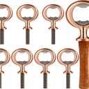 Cunhill 7 Pcs Metal Bottle Opener Bulk Blank Bottle Opener Bulk Open Inserts Kit Threaded Beer Openers Hardware for Wedding Wine Party DIY Project Craft Wood Turning (Bronze)