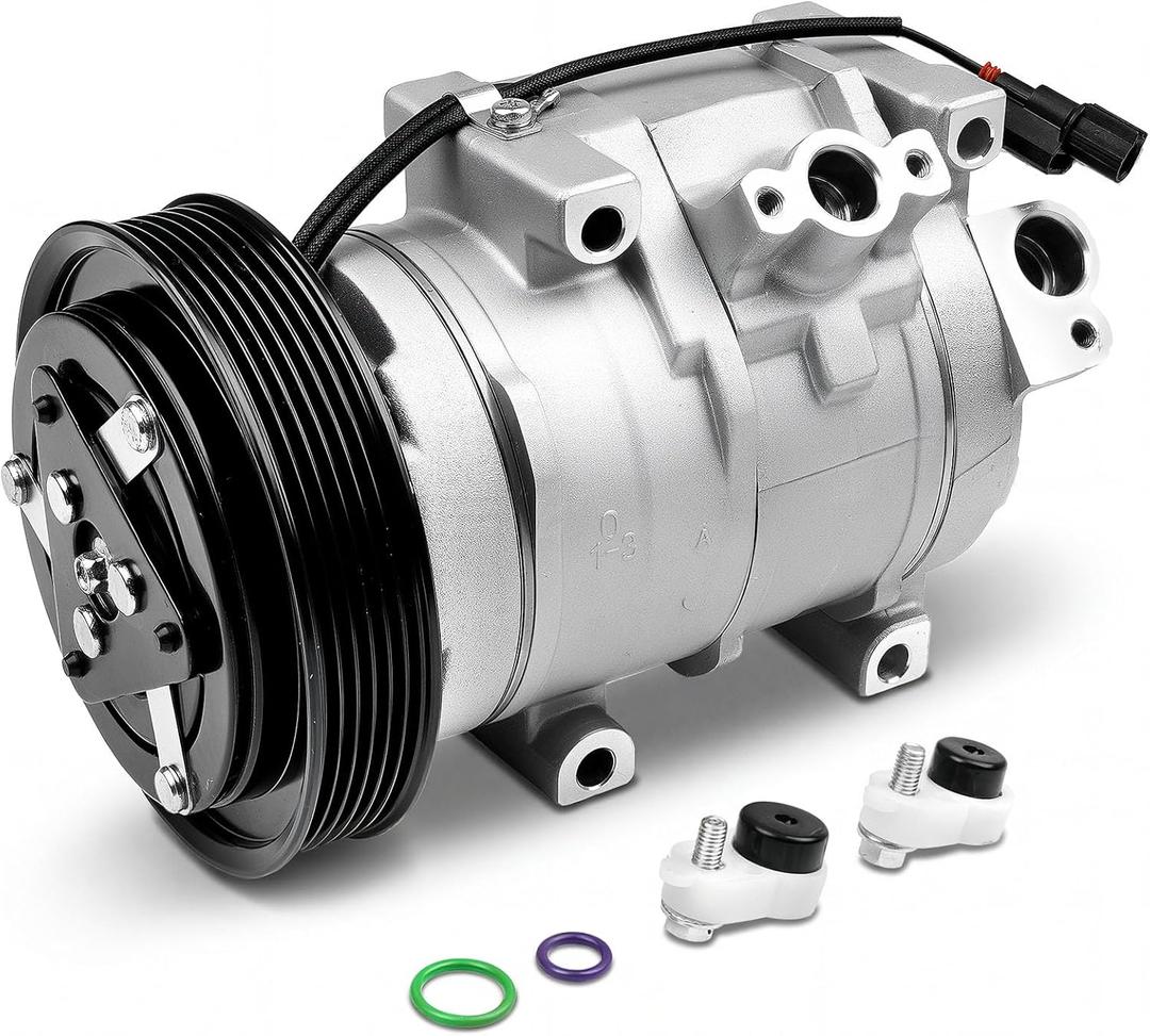 AC Compressor Compatible with 3.5 Honda Odyssey 2008-2017, Pilot 2009-2015, Ridgeline 2009-2014, 3.7L Acura MDX 2007-2013, ZDX 2010-2013, A/C Air Conditioner, 38810RGLA02, CO10840C, 158334