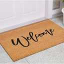 Calloway Mills Cursive Welcome Doormat (Tan/Black, 24" x 36")
