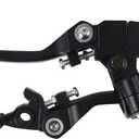 Stylemafia Black Folding Aluminum Clutch Brake Lever Compatible with 22mm 7/8 inch Handlebar 110cc 125cc 140cc TTR 125cc SSR Xmotos Apollo 125 Pit Dirt Bike Motorcycle