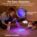 Vansky UV Flashlight Black Light, 51 LED Blacklight Pet Urine Detector for Dog/Cat Urine, Dry Stains, Bed Bug, Resin Curing, Scorpions Finder, 1 Count