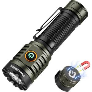 EverBrite 2000LM Rechargeable LED Flashlight, Super Bright Pocket EDC Flashlight with Magnetic Base, 6 Modes & Memory Function, Waterproof Aluminum Flash Light for Camping, Emergency, Power Outage
