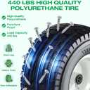 13x6.50-6 Flat Free Lawn Mower Tire Wheels; 2 Packs Non-Slip Puncture-proof Tire for Lawnmowers, Replacement 3/4" & 4 Pcs 5/8" Bearing with 24 Spacers for Zero Turn Mowers, Garden Tractors Carts