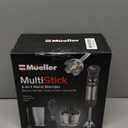 Mueller Multistick 5-in-1 Immersion Blender Handheld,12 Speed Hand Mixer-Turbo Boost,Heaviest Duty Copper Motor,Titanium reinforced Blades Hand Blender,Milk Frother Wand,Whisk,Beaker,Chopper,Grey