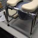 Medline Drop Arm Commode with Padded Seat and Backrest, Durable Toilet Chair for Adults and Seniors, Removable Pail, Splash Guard, Drop Down Arms for Easy Transfer, 350 lb. Weight Capacity, Tan