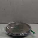 Decorative Tray 12in Round Wood Beaded - Brown Serving Tray Risers for Living Room, Coffee Table, Kitchen or Farmhouse Display