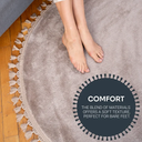 Dekorist Machine Washable Fluffy Rug, Bedroom Rug, Soft and Cozy Area Rugs, Rugs for Bedroom, Anti Slip Living Room Rugs, Kitchen Room Bathroom, 47" (4x4 feet)