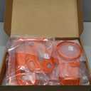 23PCS Full Set Interior Decoration Trim Kit for Jeep Wrangler JL JLU Gladiator JT 2018-2023 Steering Wheel Door Handle Air Conditioning Vent Cup Holder Reading Light Headlight Gear Cover (Orange)