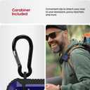 2 x TalkWorks AirPods Case Cover with Keychain - Rugged Protective Hard Skin for AirPods Keychain Case Clip Carabiner Wireless Charging Compatible with Apple Air Pod Carrying Case Series 1 & 2 - Navy