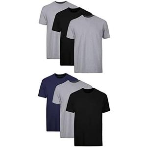 Hanes Packs, Stay-Tucked Soft Cotton, Best Undershirts for Men, White/Black/Asstd Multipacks, XL, 6 pcs