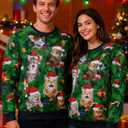 RAISEVERN Ugly Christmas Sweatshirts for Men Women Funny Pullover Sweaters for Xmas Holiday (M)