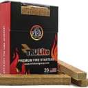 TRULite Premium Fire Starters, 20 Piece Box, USA Made, Ideal for Quickly, Safely & Naturally Lighting All Types of Grills, Bonfires, Fire Pits, Fireplaces, Wood Stoves, & Campfires!