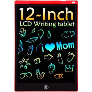 LEYAOYAO LCD Writing Tablet 12Inch Kids Toys Learning Drawing Board Birthday Gifts,Toys for 3-6 Years Old Girl Boy, Drawing Pad & Tablet Toddler Educational Doodle Pad Easter Gifts for Kids (Red)