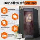 Portable Steam Sauna Box for Home, 5 Layer Waterproof, Portable Steam Sauna with 4L Steamer, Remote Control & Folding Chair, Indoor & Outdoor to Relax & Detox, 36" x 36" x 71" (Black)