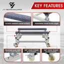 JY PERFORMANCE Watercraft PWC Dolly Boat Stand Storage Trailer Cart Dock Slipway Cart Adjustable Bunks W/ 4 Casters and 2 Brakes Carpeted to Prevent Scratch 1000lb Capacity