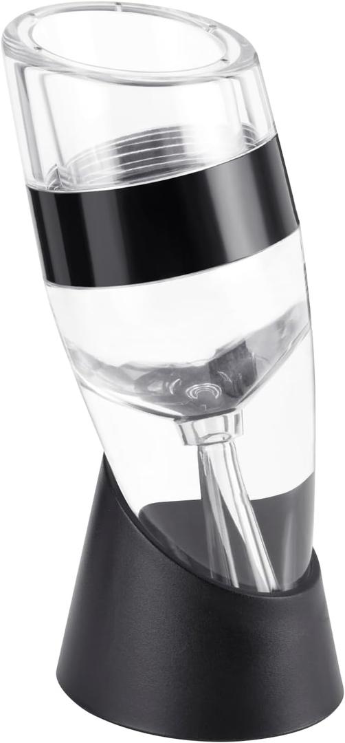 D&Slifei Wine Aerator Pourer Decanter - Professional Wine Aerator with Unique Aeration Device for Enhances Flavors,Smoother Finish,Best Gift for Wine Lovers and Sommeliers - Black