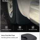 Kiwi Master Mud Flaps for 2009-18 Dodge Ram 1500/2500/3500, 2019-2024 Ram 1500 Classic (with OEM Fender Flares, Single Rear Wheels), Heavy Duty Front & Rear Mud Guards, No Drill, 4 Pcs Set