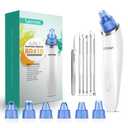 VOYOR Blackhead Remover Pore Vacuum - Electric Face Vacuum Pore Cleaner Acne White Heads Removal with 6 Suction Heads (BR410)