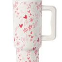 Simple Modern 40 oz Trek Tumbler with Handle and Straw Lid | Cup Holder Friendly Insulated Stainless Steel Travel Mug | Happy Heart Eyes