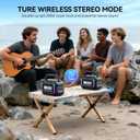Wilody Speakers Bluetooth Wireless, 100W Loud Outdoor Speaker with Bass, IPX7 Waterproof Floatable, 20H Playtime, Wireless Charge, TWS, RGB Light, Portable Speaker for Work, Garage, Outdoor (Black)