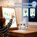 Drawing Robot for Kids, Montessori Learning Drawing Machine with 200 Cards, Smart Educational Painting Toy for 3 4 5 6 7 8 Year Old Boys Girls Birthday Party Gift- (Penguin)