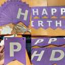60th Birthday Decorations Women Purple Silver/Women 60th Birthday Party Decorations Purple Silver Black Foil Hanging Swirls with Balloons
