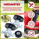 2 Pack 587125201 Mandrel Assembly Kit with 539113962 Spindle Pulley 532196104 539132728 Idler Pulley Replaces Husqvarna 532173456, 532174358, 539107515 for Husqvarna Z246 RZ4623 RZ46I Movers
