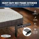 2 Pack Adjustable Headboard Bracket, Universal Metal Bed Frame Headboard with Extra Thick Steel,Bed Footboard Extension kit-Noise Free & Wobble Proof,Powder Coated Black Fit Twin/Full/Queen/King Size