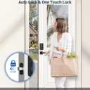 Veise Fingerprint Door Lock Set, Keyless Entry Door Lock, Front Handle Set, Electronic Keypad Deadbolt with Lever Handle, 2 Keys, Auto-Locking, One-time Codes, Easy to Install, Matte Black